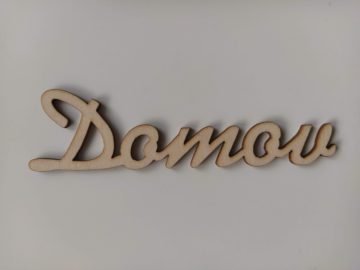 Nápis Domov