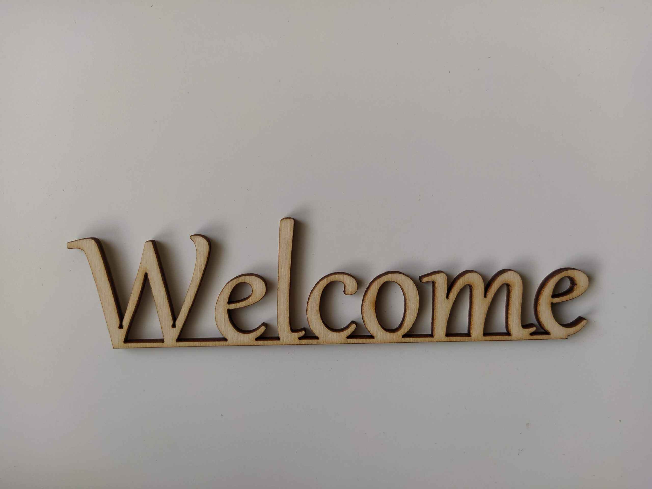 Drevený nápis Welcome Drevený nápis Welcome