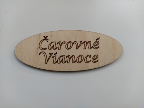 Drevený ovál Čarovné Vianoce