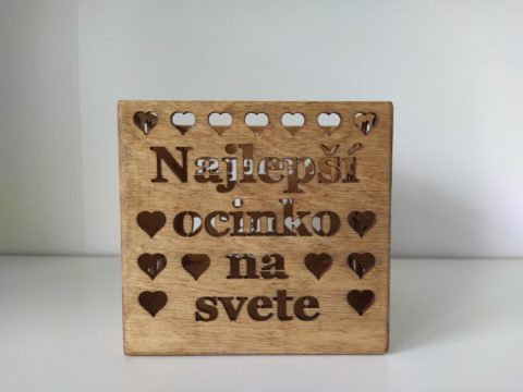 Drevený svietnik pre Ocka