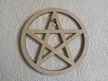 ,, Pentagram " drevená dekorácia na stenu