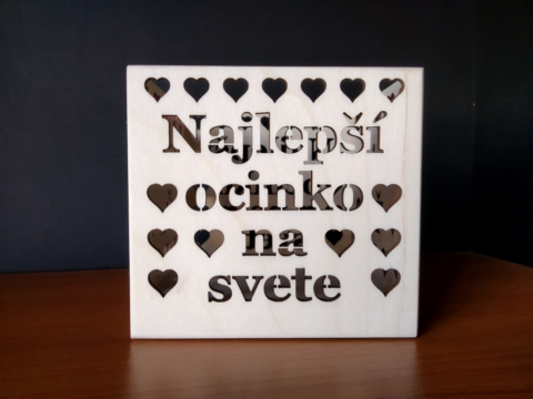 Drevený svietnik pre Ocka
