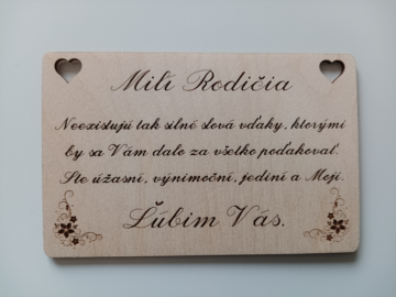 tabuľka rodičom