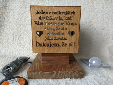 Stolná lampa - text na želanie