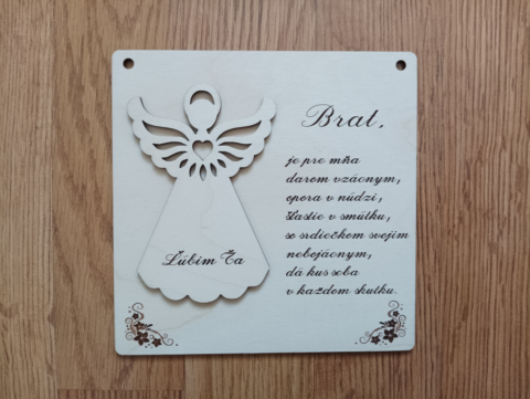 Drevená tabuľka - Poďakovanie Bratovi